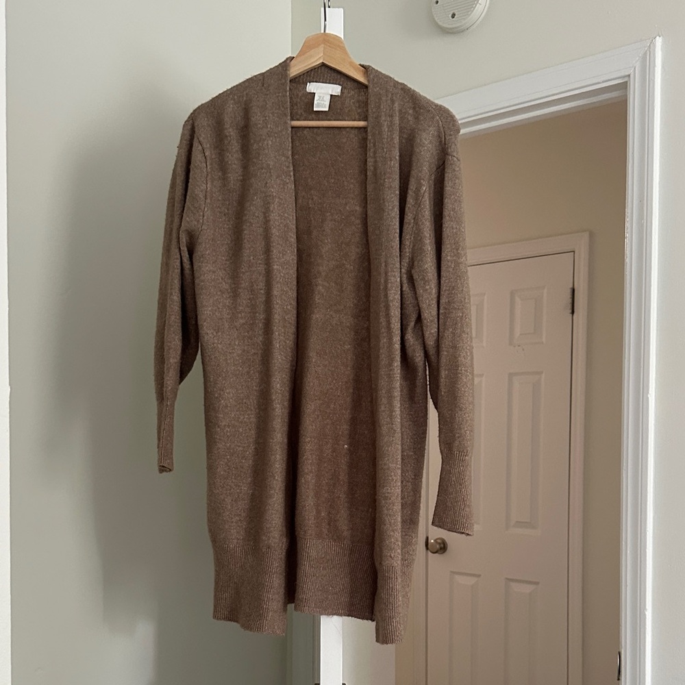 H&M Brown Longline Cardigan
